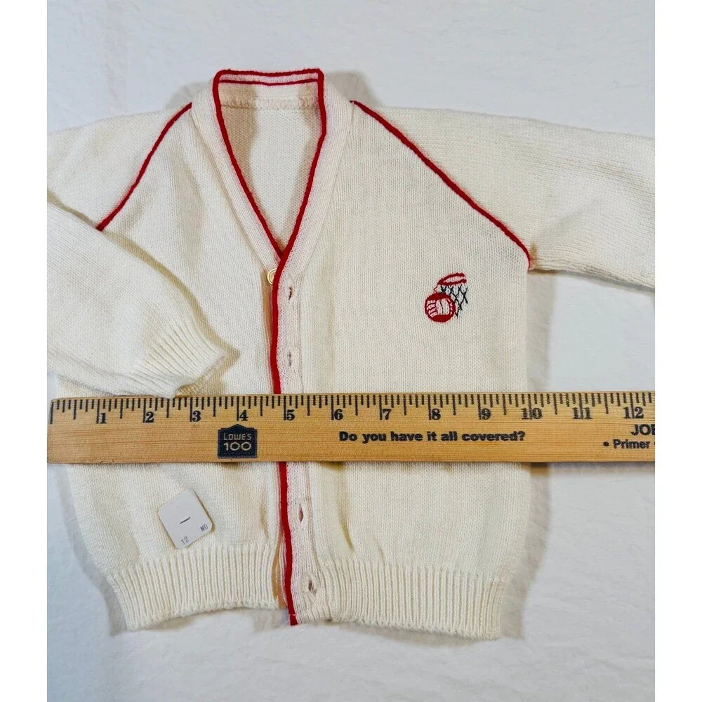 NWT Deadstock Basketball Knit Baby Sweater, size 12 mo